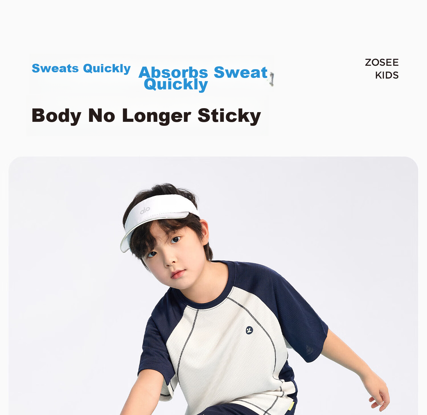 Zuo Xi Boys Short Sleeve Set 2026 Summer Kids Sports Jersey Original Yarn Quick-Dry Mesh Breathable White 130 4